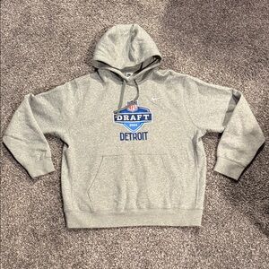 Men's Nike Gray Detroit NFL Draft Hoodie - Large